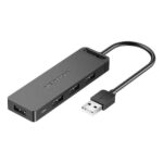 VENTION 4-Port USB 2.0 Hub with Power Supply 0.15M Black (CHMBB) (VENCHMBB) - Image 2