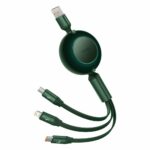 Baseus Bright Mirror 3 USB 3-in-1 cable for micro USB / USB-C / Lightning 66W / 2A 1.1m Green (CAMJ010106) (BASCAMJ010106) - Image 2