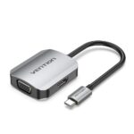 VENTION Type-C to HDMI/VGA Converter 0.15M Gray Aluminum Alloy Type (TDIHB) (VENTDIHB) - Image 2