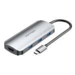 VENTION Type-C to HDMI/USB 3.0x3/PD 100W Docking Station 0.15M Gray Aluminum Alloy Type (TODHB) (VENTODHB) - Image 2