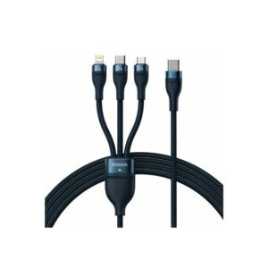 Baseus Καλώδιο USB 3σε1 Flash Series 2 USB-C/MicroUSB/Lightning 100W 1.5m Μπλε (CASS030203) (BASCASS030203)