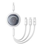 Baseus 3-in-1 Free2Draw USB to M+L+C 100W Cable 1.1 m White (P10368700211-02) (BASP10368700211-02) - Image 2