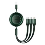 Baseus Bright Mirror 2 Flat / Retractable USB to Lightning / Type-C / micro USB Cable 3.5A Πράσινο 1.1m (CAMJ010006) (BASCAMJ010006) - Image 2