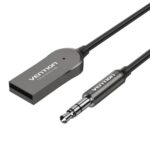 VENTION USB Car Bluetooth 5.0 Audio Receiver With Coiled Cable 1.5M Gray Zinc Alloy Type (NAGHG) (VENNAGHG) - Image 2