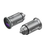 VENTION 2-Port USB (A+C) Car Charger (30W/30W) Gray Mini Style Aluminium Alloy Type (FFFH0) (VENFFFH0) - Image 2