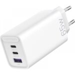 VENTION 3-Port USB (C+C+A) GaN Charger (65W/30W/30W) EU-Plug White (FEDW0-EU) (VENFEDW0-EU) - Image 2