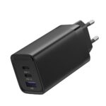 VENTION 3-Port USB (C+C+A) GaN Charger (65W/30W/30W) EU-Plug Black (FEDB0-EU) (VENFEDB0-EU) - Image 2