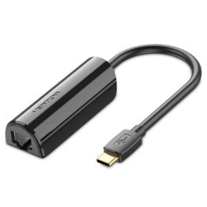 VENTION Type-C to Ethernet Adapter 0.15M Black (CFABB) (VENCFABB)