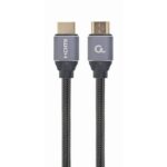 Gembird HDMI 2.0 Braided Cable HDMI male - HDMI male 1m Ασημί (CCBP-HDMI-1M) (GEMCCBP-HDMI-1M) - Image 2