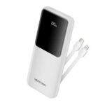 VENTION 10.000mAh Power Bank (Micro-USB + USB-C + USB-A + USB-A) with Built-In Type-C and Lightning Cables 22.5W White Led Display Type (FHOW0) (VENFHOW0) - Image 2