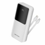 VENTION 20.000mAh Power Bank (Micro-USB + USB-C + USB-A + USB-A) with Built-In Type-C and Lightning Cables 22.5W White Led Display Type (FHPW0) (VENFHPW0) - Image 2