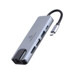 Gembird USB-C 5in1 Multiport Adapter, Pd, HDMI, USB 3.1, USB 2.0, Lan (A-CM-COMBO5-04) (GEMA-CM-COMBO5-04) - Image 2