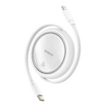 Baseus Retractable USB-C to Lightning Cable 20W Λευκό 1m (P10364501211-00) (BASP10364501211-00)