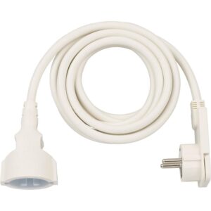 Brennenstuhl Quality Plastic Extension Cable with Flat Plug 3m H05VV-F3G1.5 white (1168980230) (BNN1168980230)