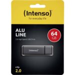 Intenso USB 2.0 Stick 64GB Alu Line Anthracite (3521491) (NSO3521491) - Image 2