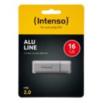 Intenso USB 2.0 Stick 16GB Alu Line Silver (3521472) (NSO3521472) - Image 2