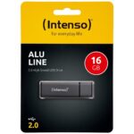 Intenso USB 2.0 Stick 16GB Alu Line Anthracite (3521471) (NSO3521471) - Image 2