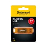 Intenso USB 2.0 Stick 64GB Rainbow Line Orange (3502490) (NSO3502490) - Image 2