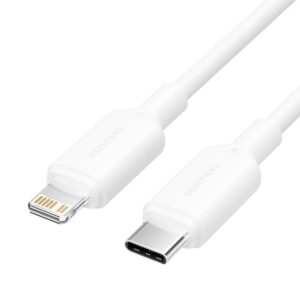 VENTION Type-C Male to Lightning Male 3A Cable 1M White PVC Type (LAKWF) (VENLAKWF)