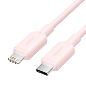VENTION Type-C Male to Lightning Male 3A Cable 1M Pink PVC Type (LAKPF) (VENLAKPF)