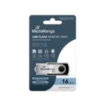 MediaRange USB 2.0 Flash Drive 16GB (Black/Silver) (MR910) - Image 2