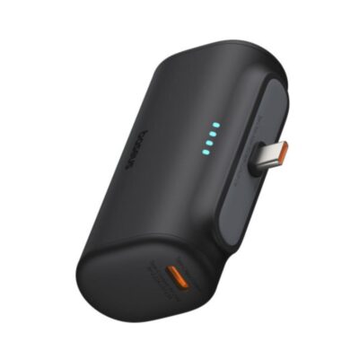 Baseus Powerbank Compact 5000mAh, 20W, USB-C czarny (P10068306113-00) (BASP10068306113-00)