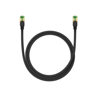 Baseus Καλώδιο Δικτύου Ethernet RJ45 Cat.8 με Πλεκτό Περίβλημα, 40Gbps, 1m Μαύρο (B0013320C111-01) (BASB0013320C111-01)