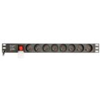 Gembird Rack Power Distribution Unit (Pdu), 8 Fr Sockets, 1u, 16a, Schuko Plug 3m (EG-PDU-014-F) (GEMEG-PDU-014-F) - Image 2