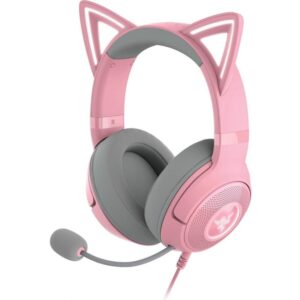 Razer Kraken Kitty V2 Pink RGB USB 7.1 Gaming Headset Kitty Ears PC / PS5 / Switch (RZ04-04730200-R3M1) (RAZRZ04-04730200-R3M1)
