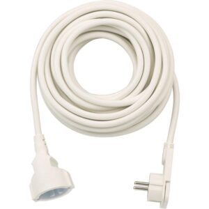 Brennenstuhl Quality Plastic Extension Cable with Flat Plug 10m H05VV-F3G1.5 white (1168980210) (BNN1168980210)