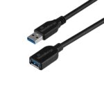 MediaRange USB Extension Cable, USB-A Plug to USB-A Socket, USB 3.0, 5 GB/s Data Transfer Rate, 5m, Black (MRCS241)