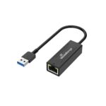 MediaRange USB-A Ethernet Adapter with RJ45 Port, 10/100/1000 Mbps, 20cm, Black (MRCS238) - Image 2