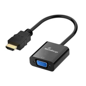 MediaRange HDMI to VGA (HD15) Video Converter, 20cm, Black (MRCS231)