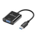 MediaRange USB-A 3.0 to VGA (HD15) Video Converter, 20cm, Black (MRCS230) - Image 2