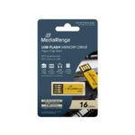 MediaRange USB 2.0 Nano Flash Drive Paper-clip stick 16GB (Yellow) (MR976)