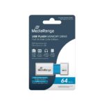 MediaRange USB 2.0  flash drive, color edition, light blue, 64GB (MR974)