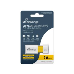 MediaRange USB 2.0 Flash Drive Color Edition 16GB (Yellow) (MR972)