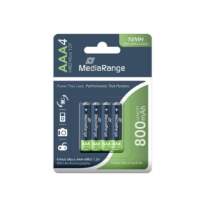 Επαναφορτιζόμενη Μπαταρία MediaRange NiMH Accus AAA 1.2V (HR03) (4 Pack) (MRBAT120)