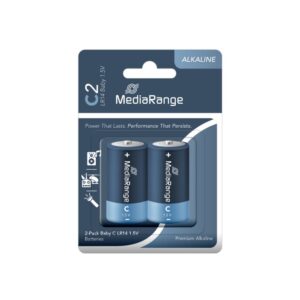 MediaRange Premium Alkaline Batteries Baby C|LR14|1.5V Pack 2  (MRBAT108)