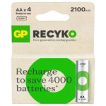 GP ReCyko 2100mAh rechargeable batteries AA / R6 Ni-MH (GPB20982)