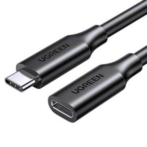 Ugreen Cable Nickel Plating USB Type C 3.1 Gen2 Male to Female 1m Black (10387) (UGR10387)