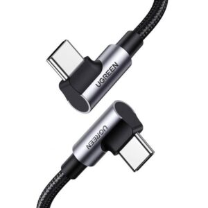 Ugreen Angle cable USB-C to USB-C US335 5A 100W 1m black (70696) (UGR70696)