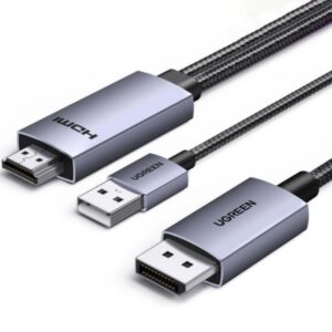 Ugreen Καλώδιο DisplayPort HDMI HD169 4K 60Hz 2m czarny (55329) (UGR55329)