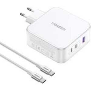 Ugreen Charger 15339 Nexode 2xUSB-C USB-A 3.0 PD3.0 QC4.0 GaN 140W white (15339) (UGR15339)