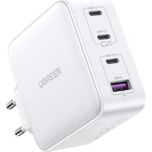 Ugreen Charger 15337 Nexode 3xUSB-C USB-A 3.0 PD3.0 QC4.0 GaN 100W white (15337) (UGR15337)