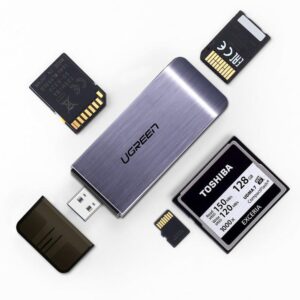 Ugreen 4 in1 Adapter USB card reader SD + microSD silver (50541) (UGR50541)