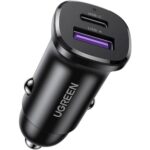 Ugreen EC305 USB-C + USB car charger 30W black (25845) (UGR25845)