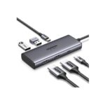 Ugreen Adapter 6w1 CM498 Hub USB do 2x USB-A 3.0 USB-C 3.0 2xHDMI PD (15852) (UGR15852)