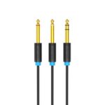 VENTION TRS 6.5mm Male to 2*6.5mm Male Audio Cable 2M Black (BATBH) (VENBATBH)