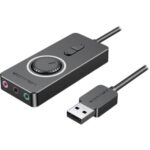 VENTION USB 2.0 External Stereo Sound Adapter with Volume Control 1M Black ABS Type (CDRBF) (VENCDRBF)
